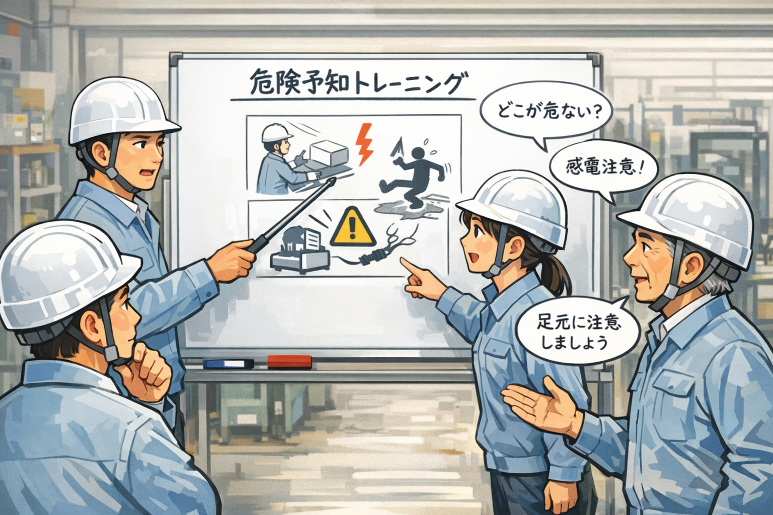 危険予知トレーニングのイメージ図