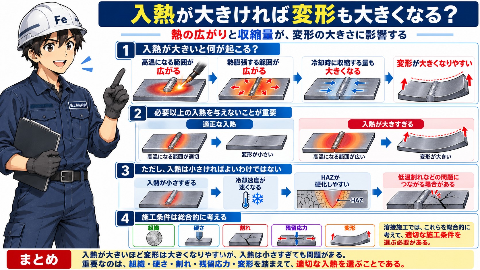 変形の入熱の影響
