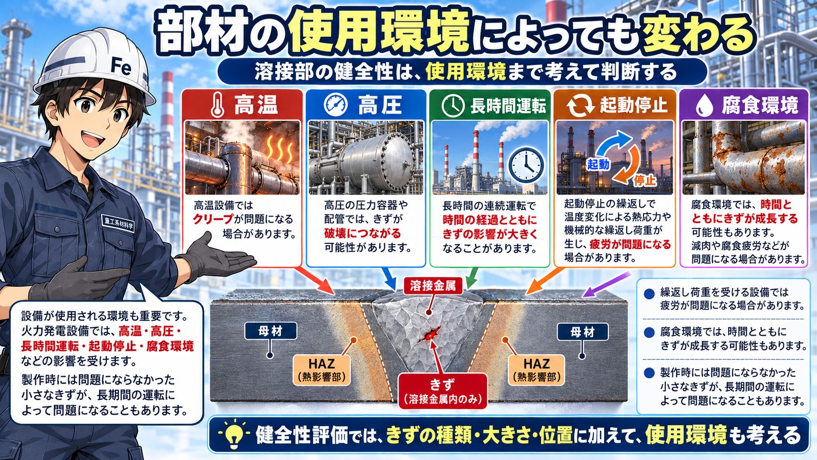 使用環境できずの影響が変わる