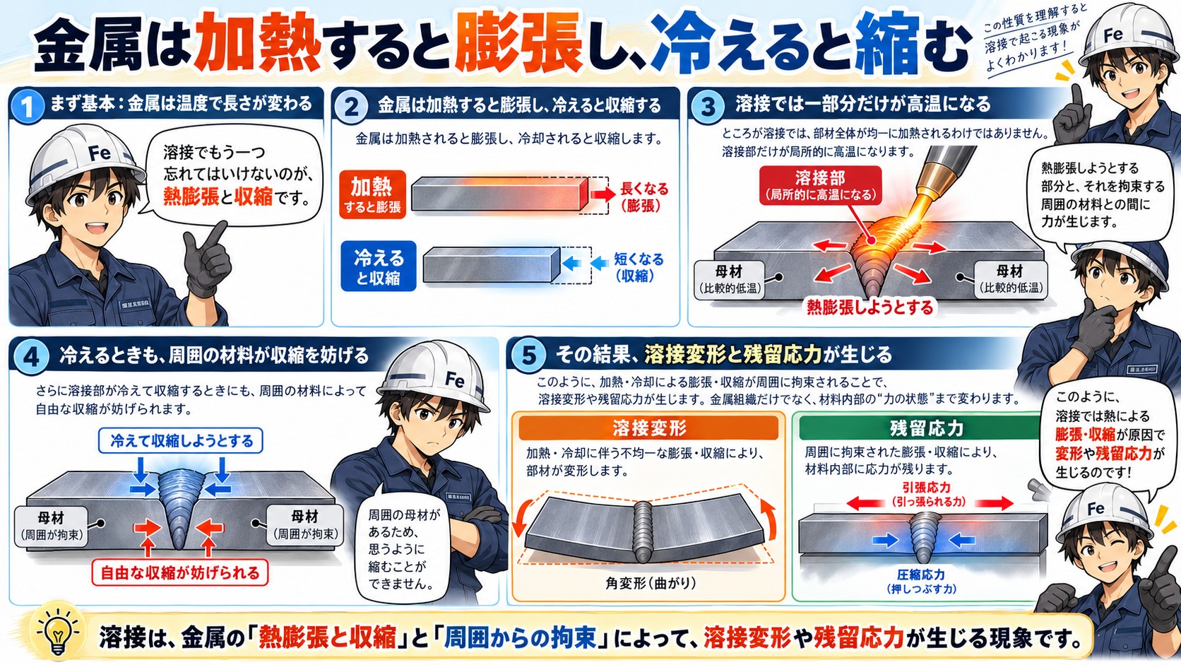 溶接変形と残留応力