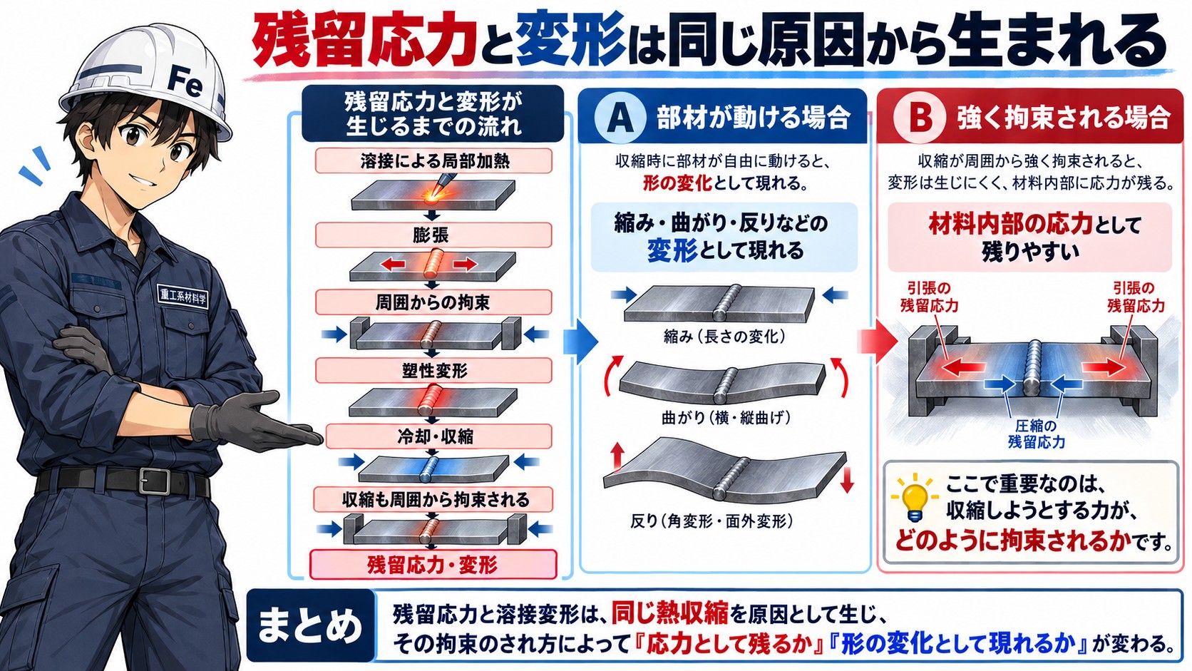残留応力と変形