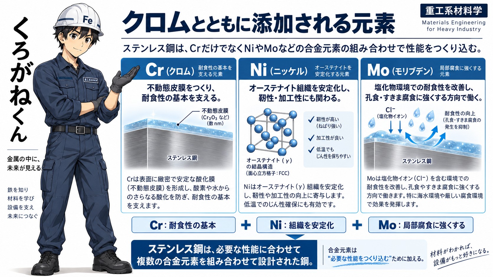 ステンレス鋼の合金成分
