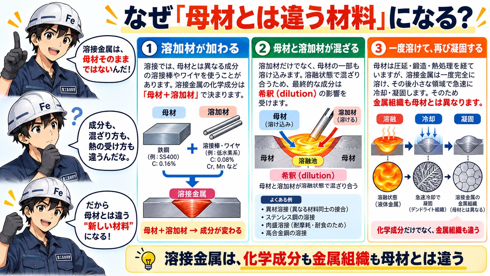 溶接金属は新しい材料