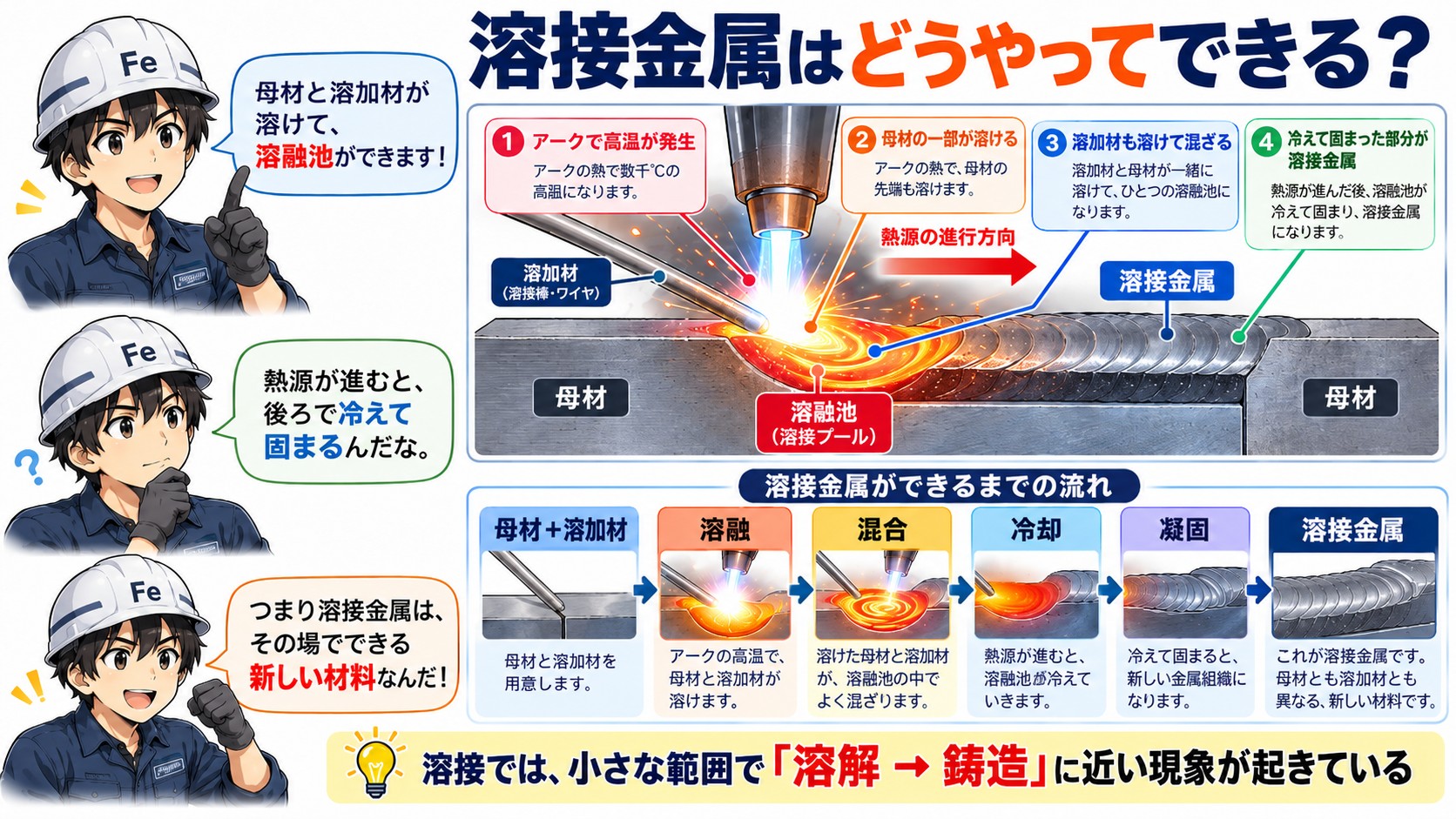 溶接金属の生成