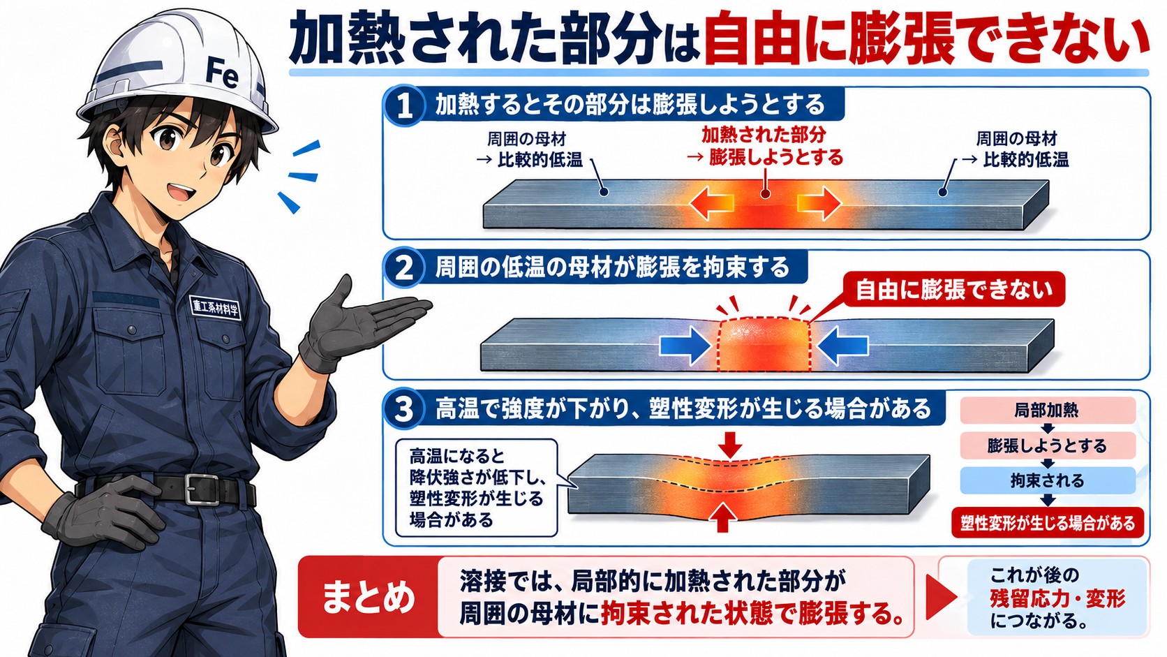 拘束されて膨張