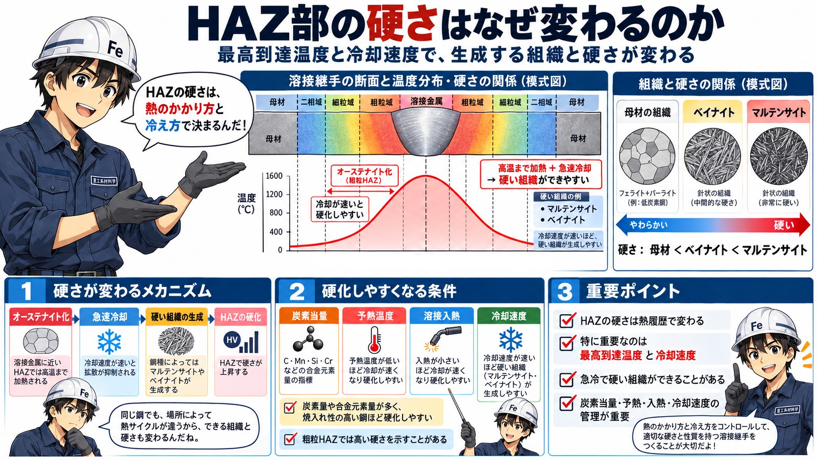 硬さの変化