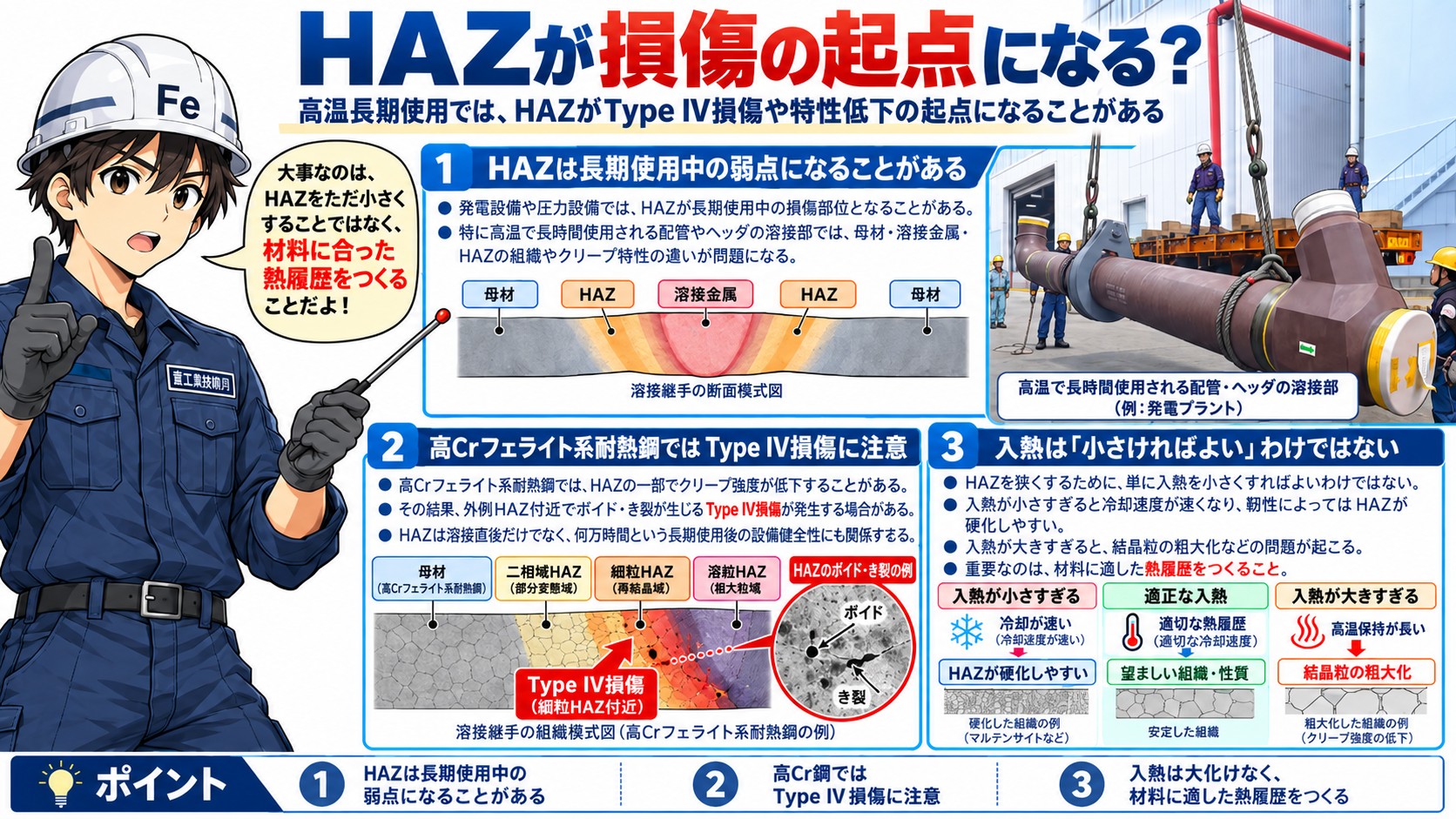 HAZが損傷の起点