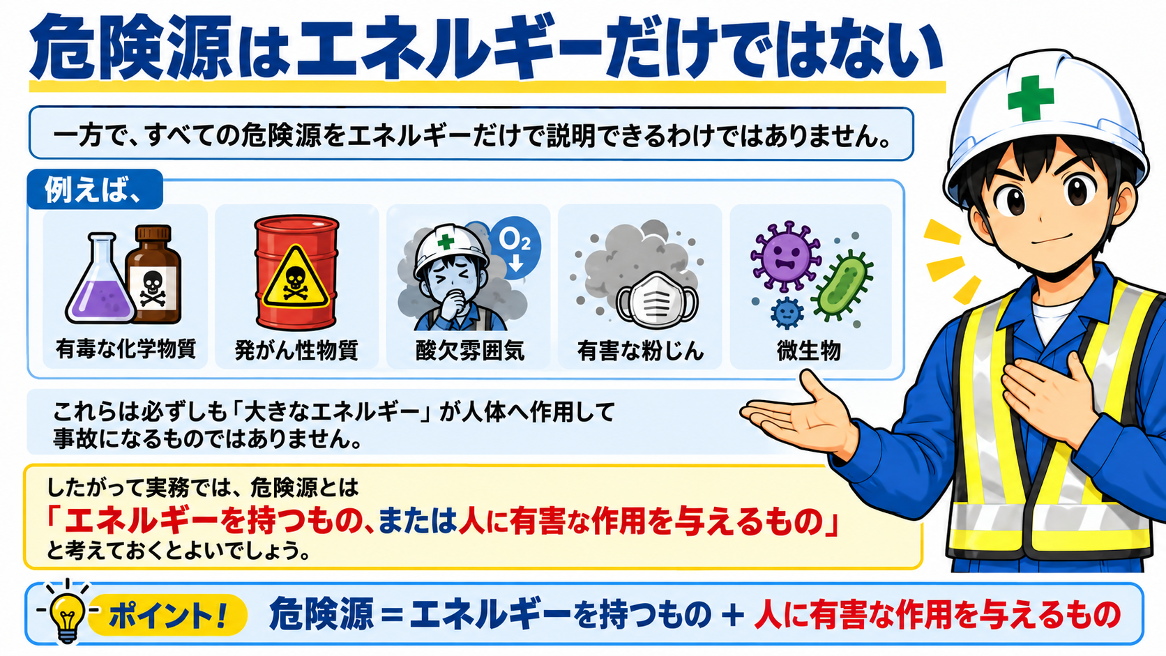 危険源はエネルギーだけではない