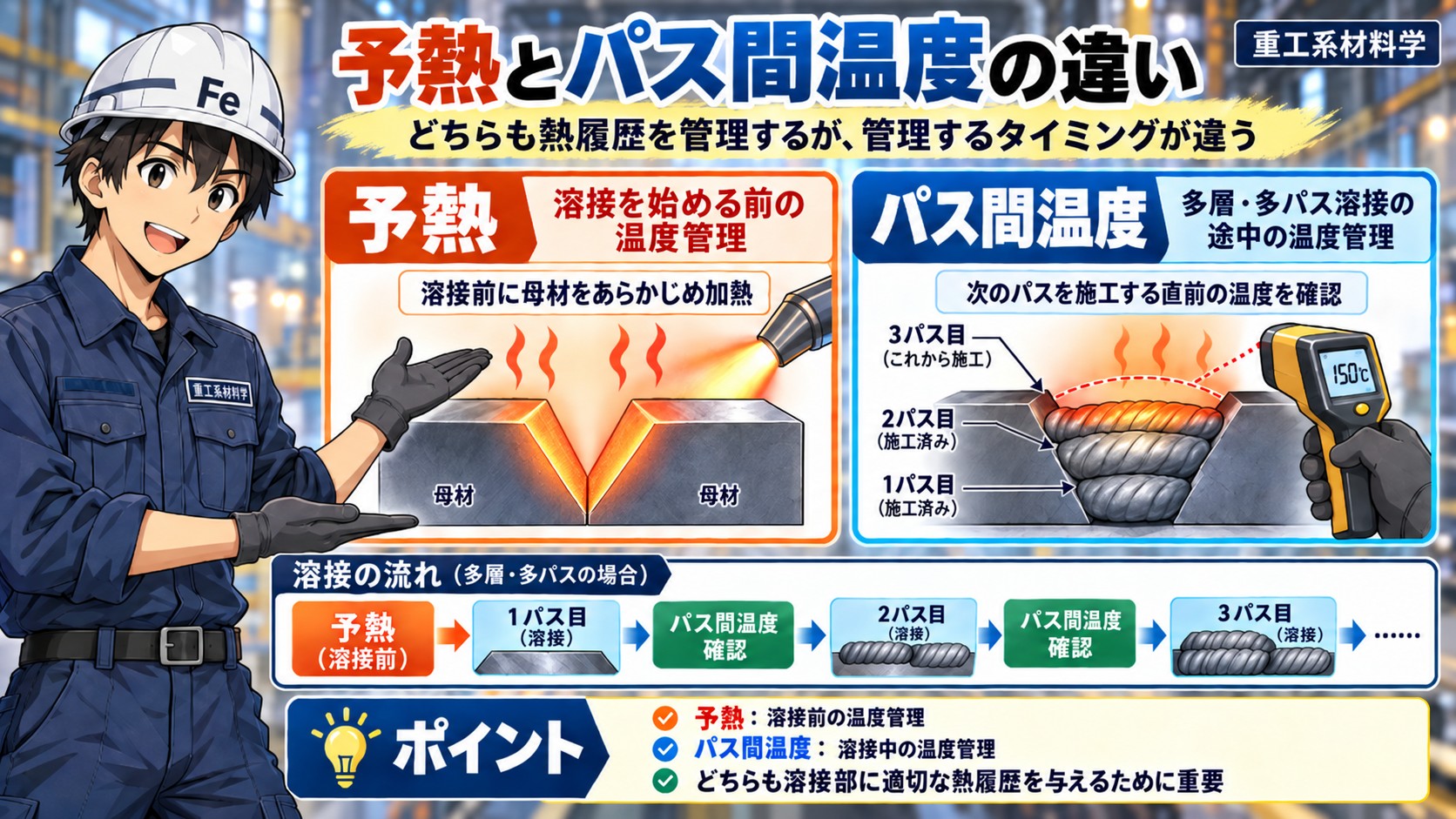 予熱とパス間温度