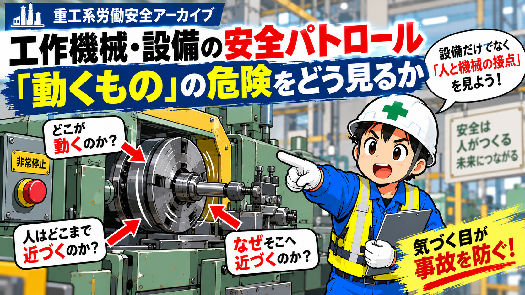 工作機械・設備の安全パトロール　アイキャッチ