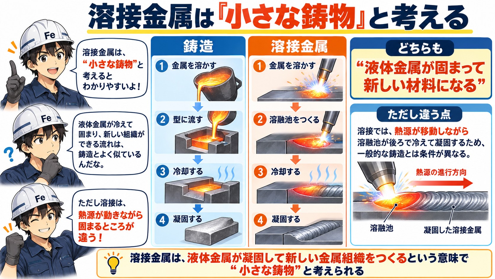 溶接金属は鋳物