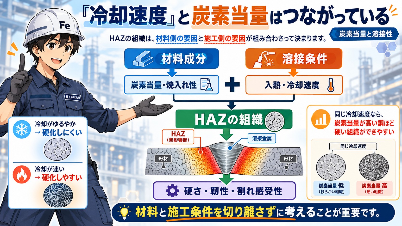 冷却速度と炭素当量