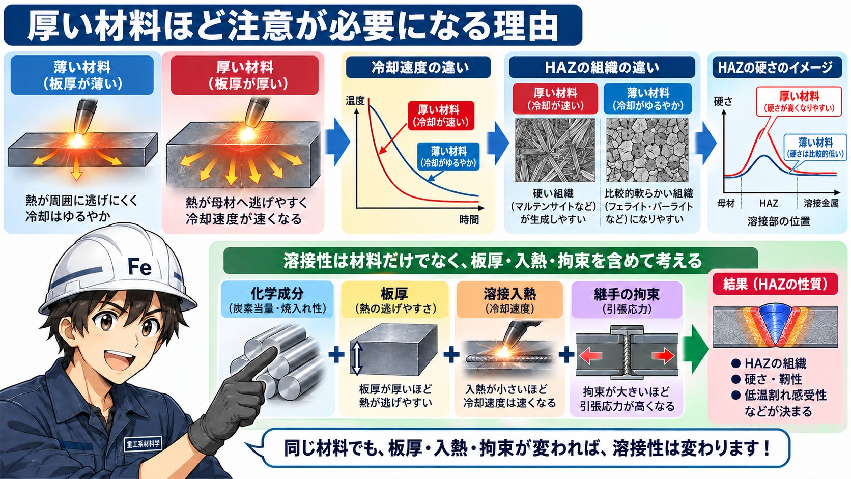 暑い材料はよく冷える