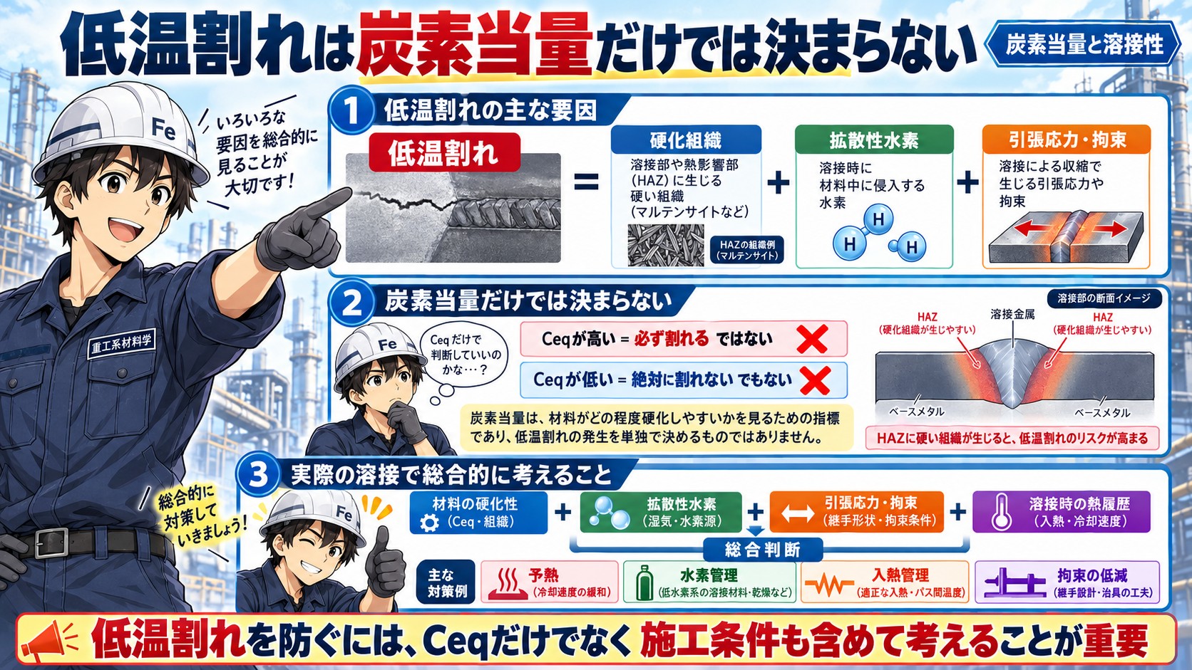 低温割れと炭素当量