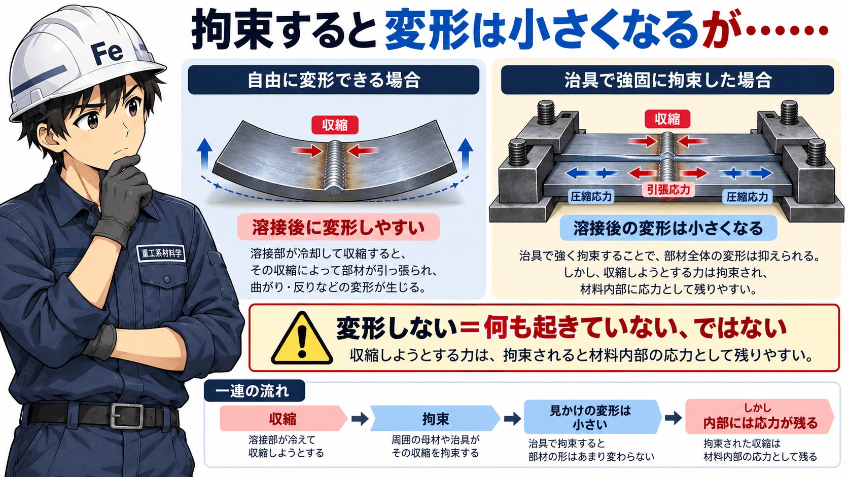 強く固定すればよいわけではない