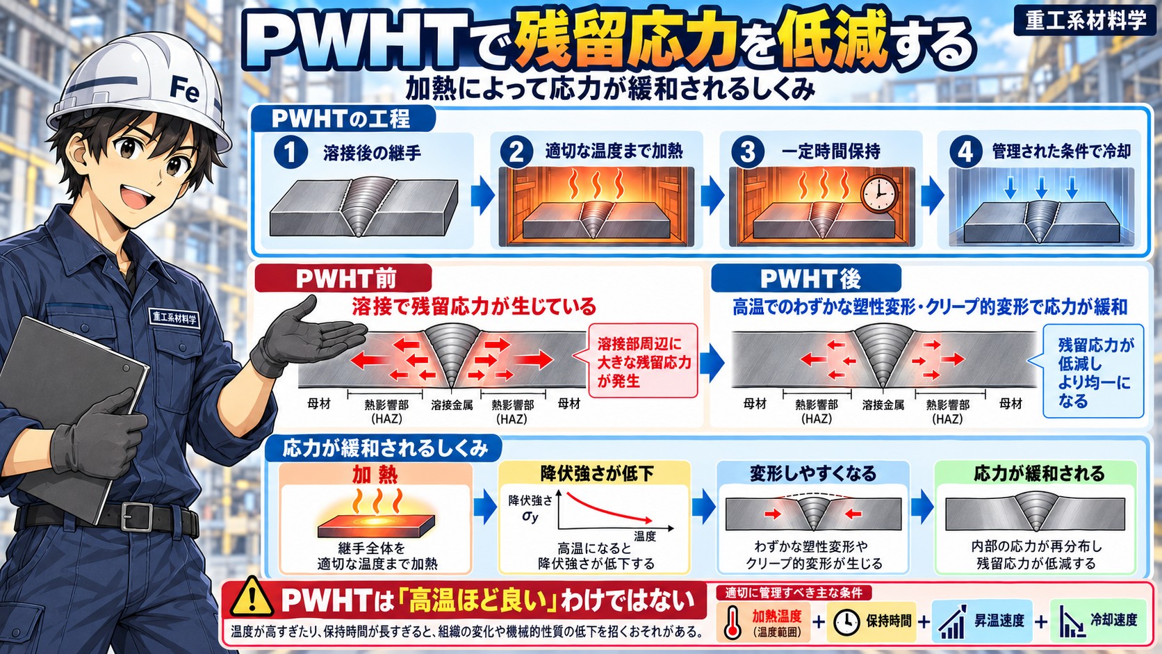 PWHTの応力緩和
