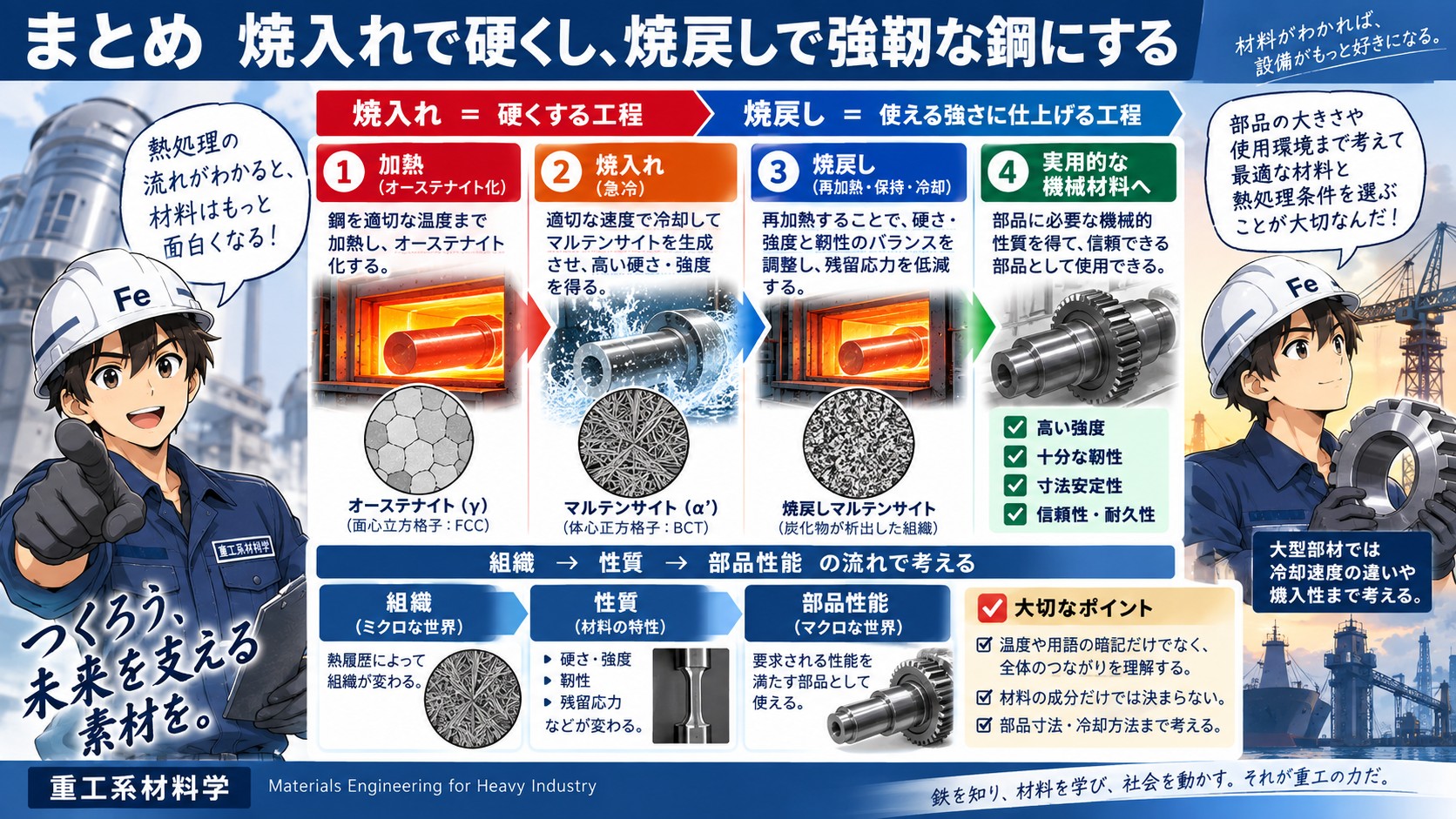 焼入れ焼き戻しのまとめ