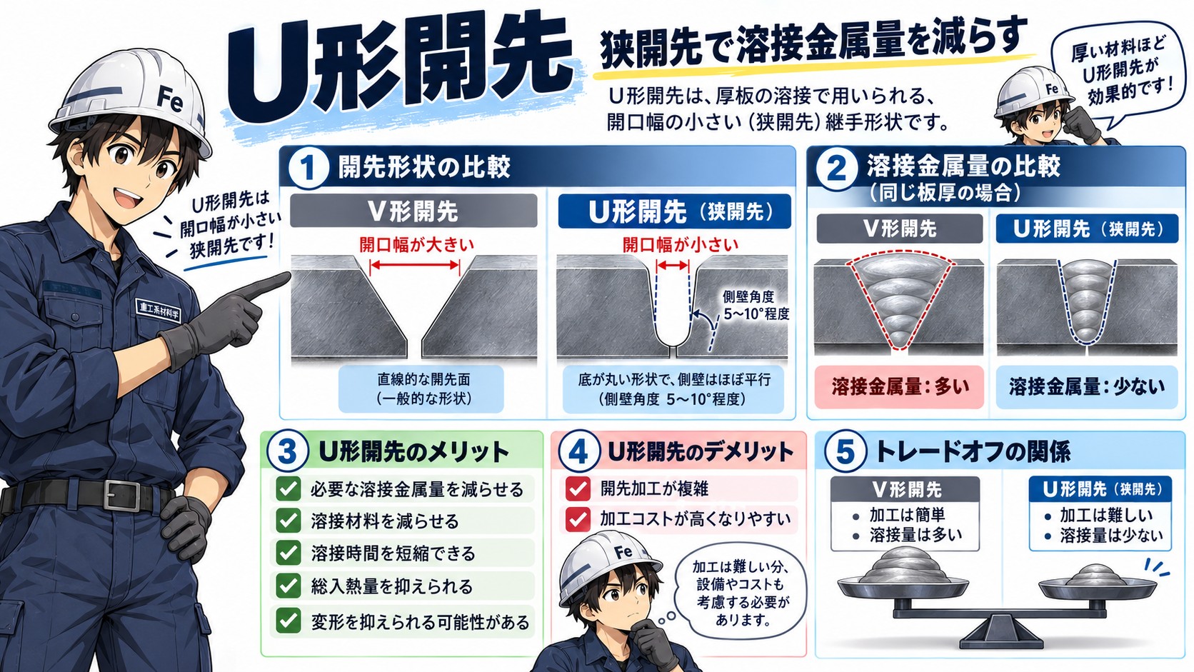 U型開先