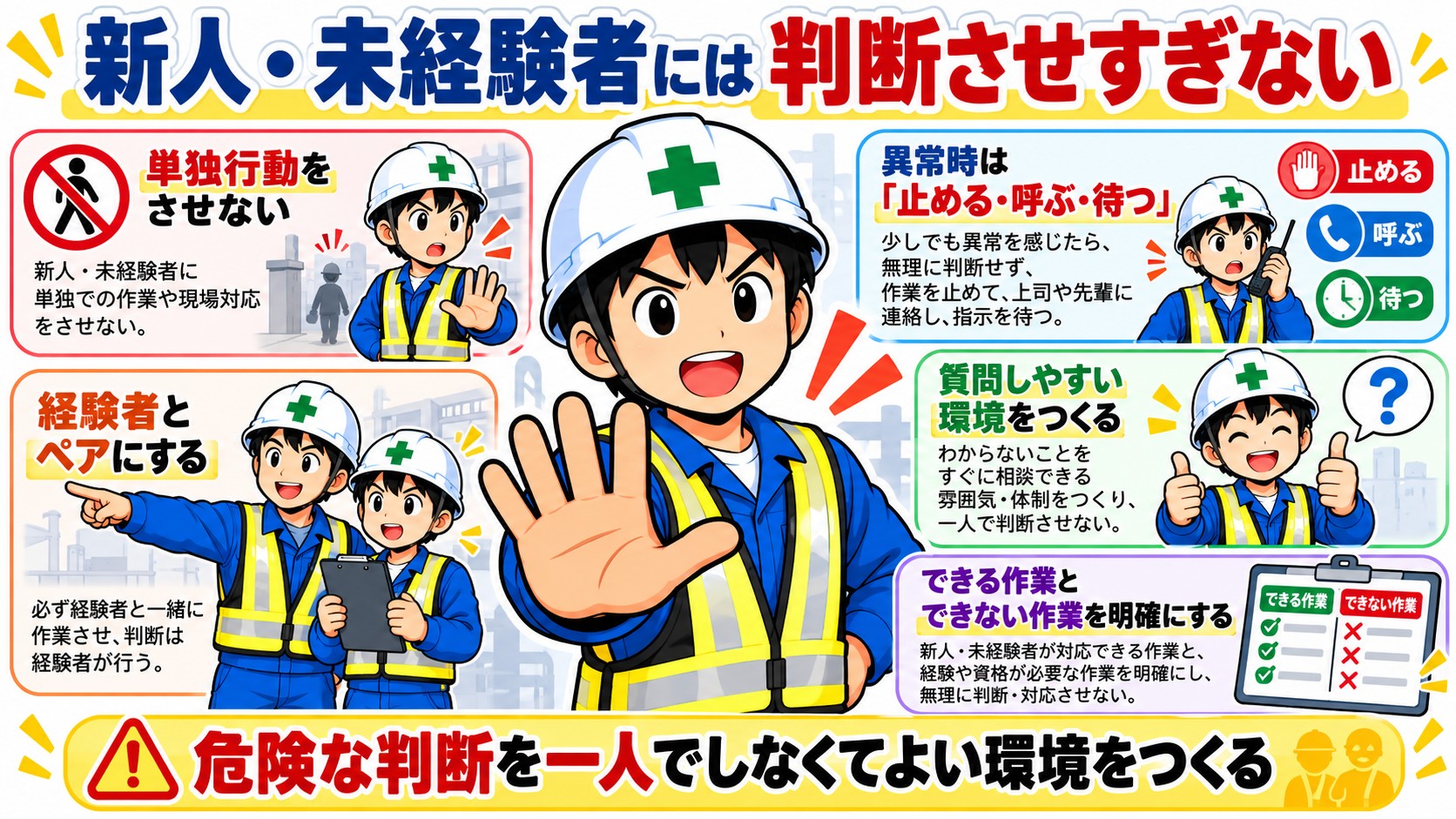 新人に判断させない