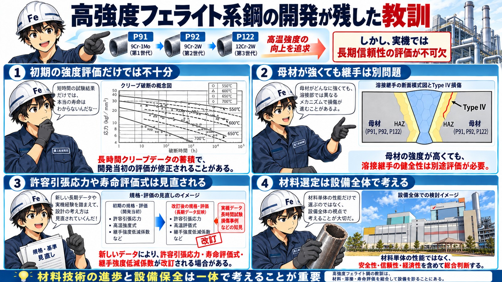 高クロム鋼の教訓