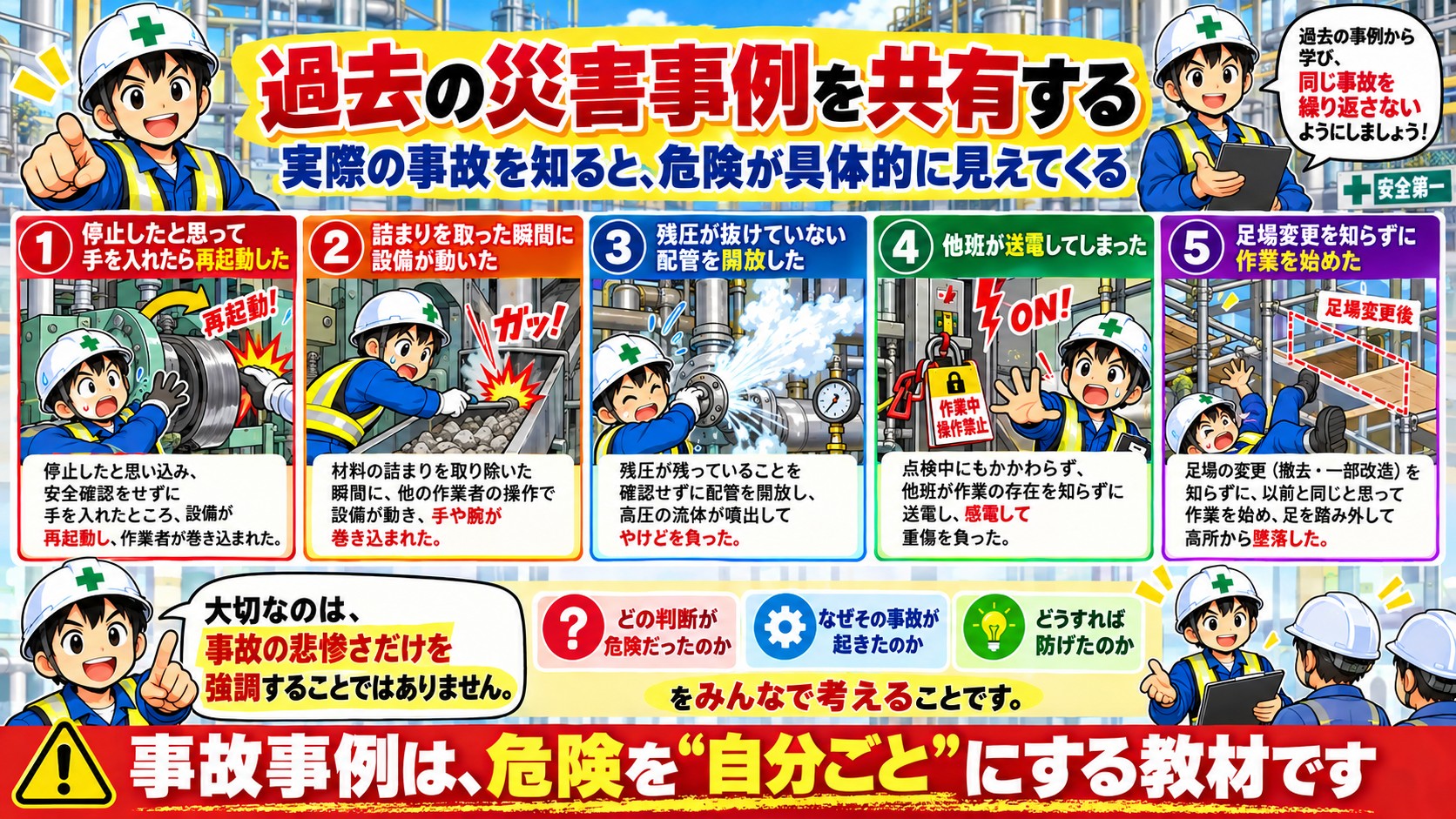 過去の災害事例を共有する