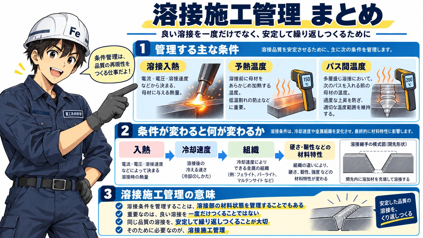 溶接施工管理 まとめ