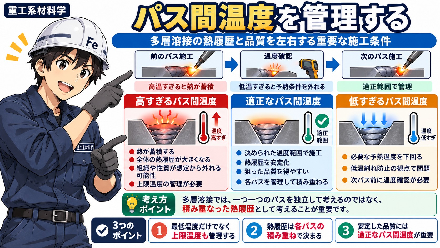 パス間温度の管理
