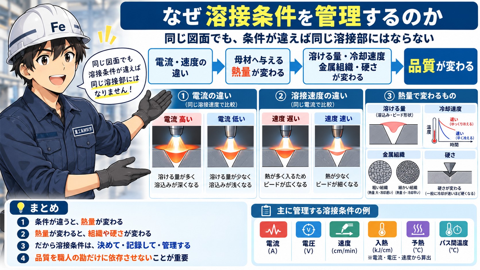 溶接条件の管理