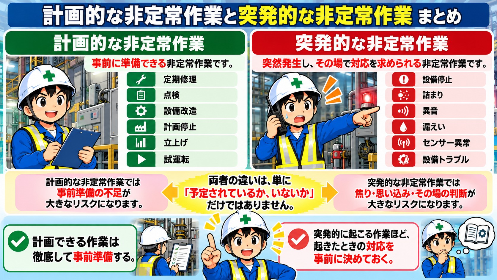 非定常作業の安全対策