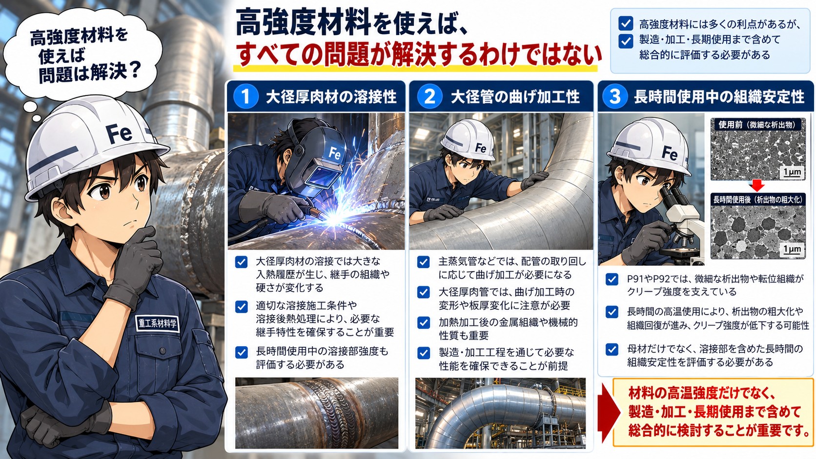 高強度材の適用