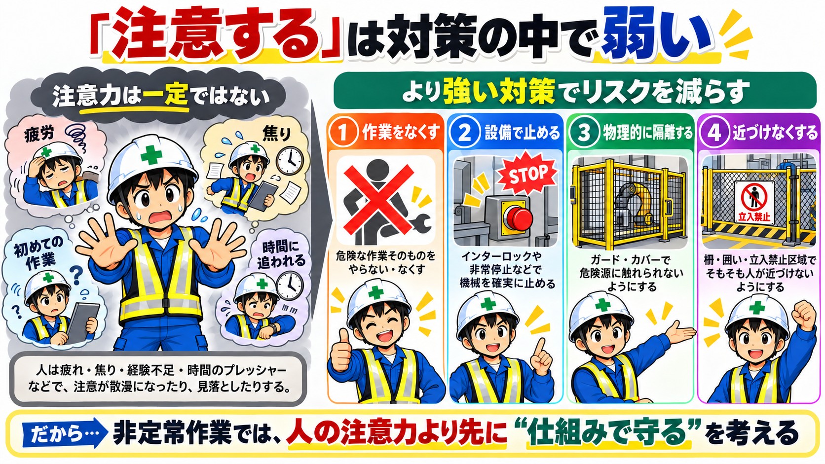注意するは弱い