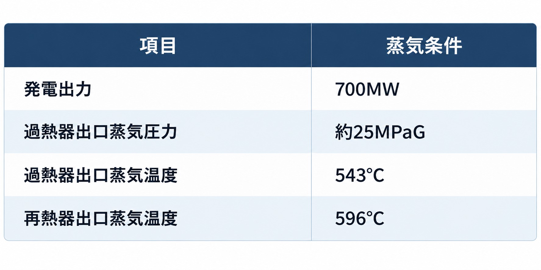 蒸気条件