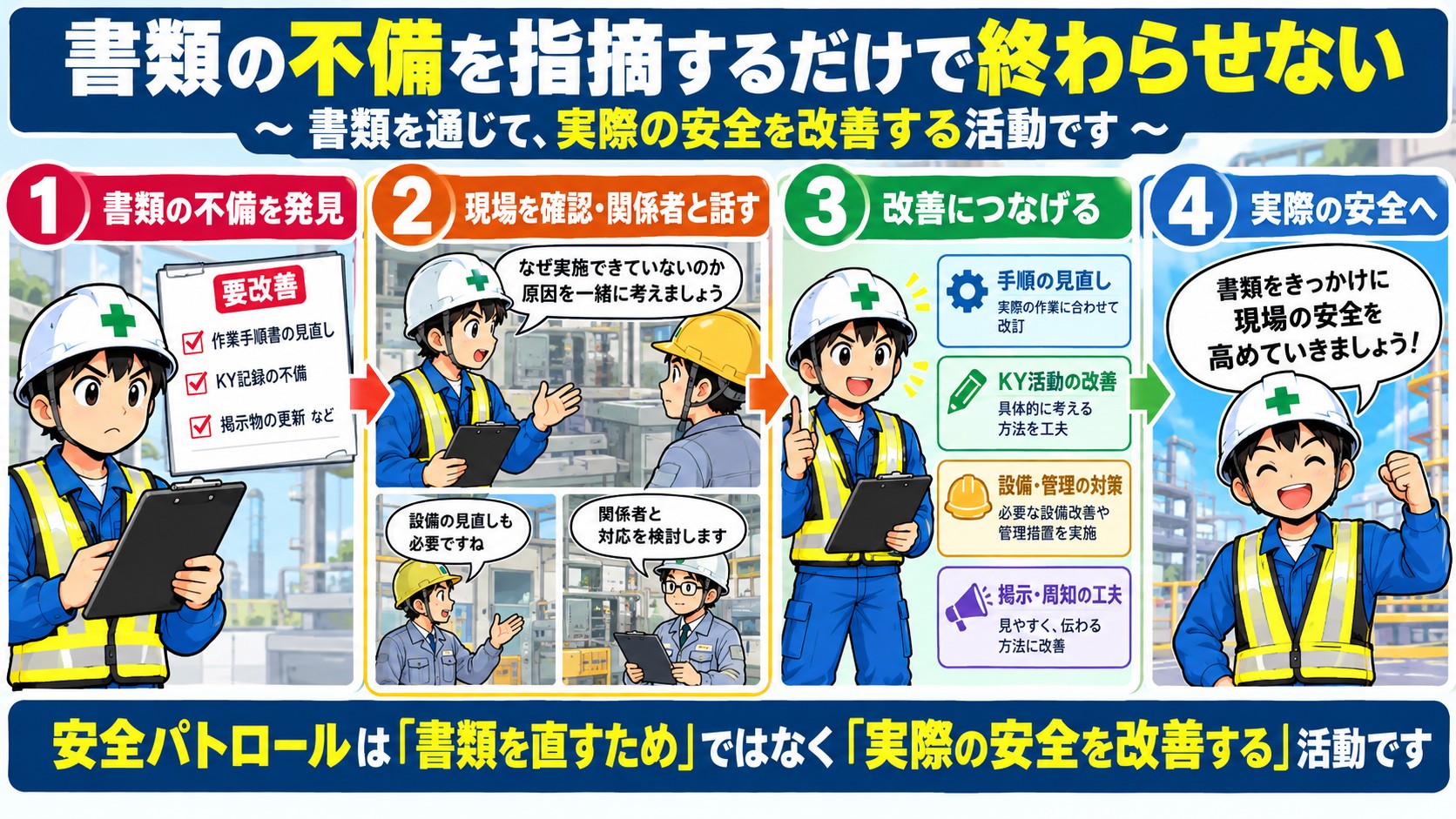 書類の不備を指摘するだけで終わらない