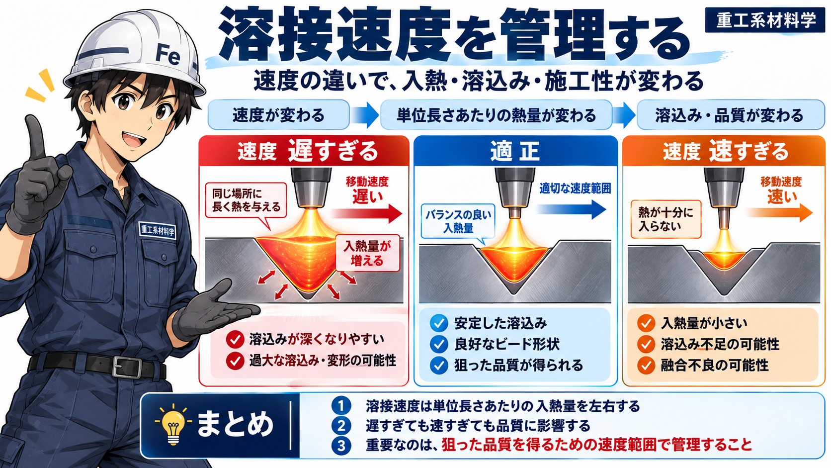 溶接速度の管理