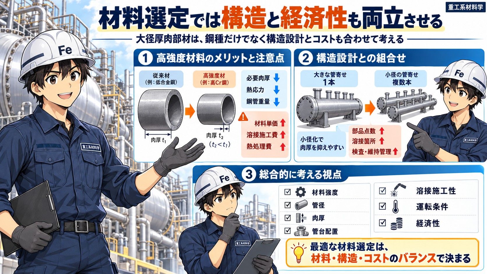 管寄席せ材の選定