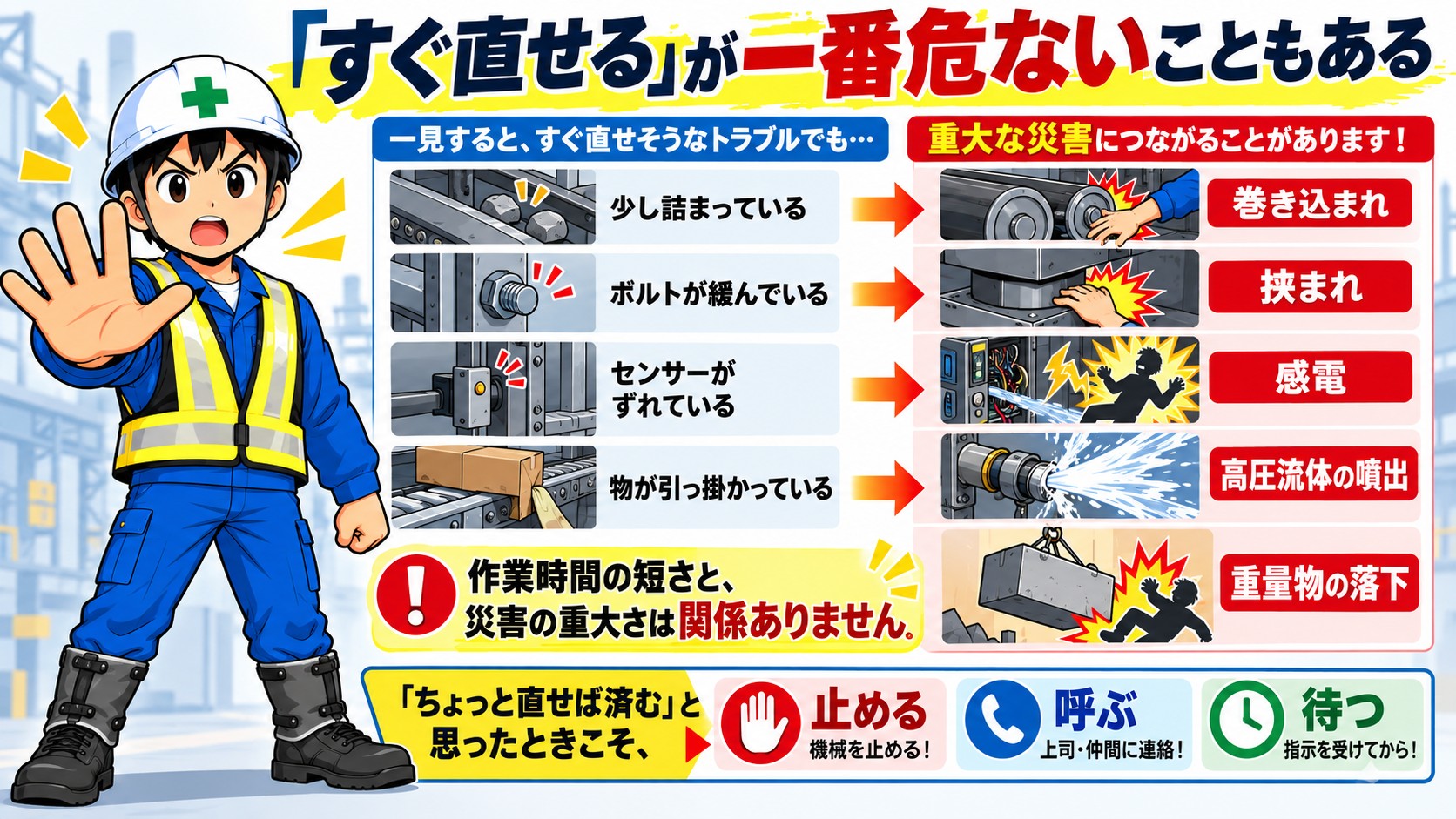 直ぐ直せるが一番危ないこともある