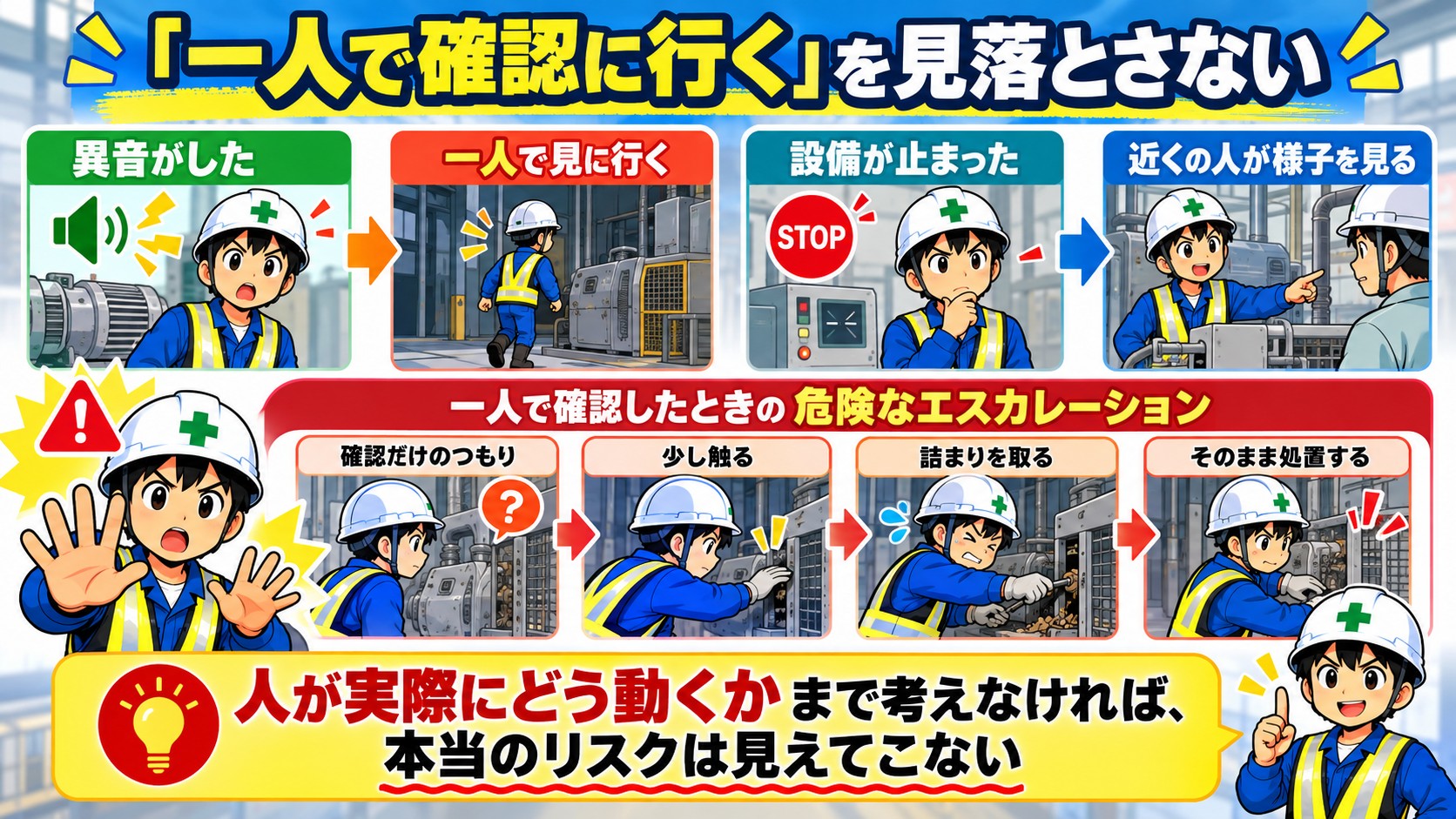 一人で確認するリスク