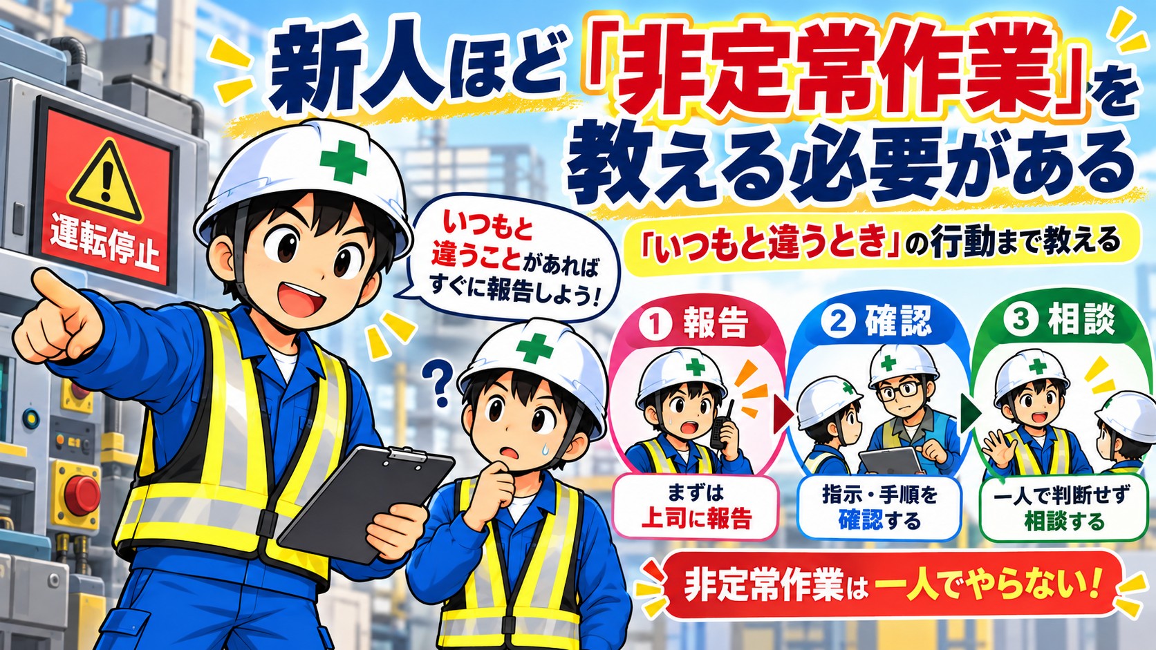 新人の非定常作業