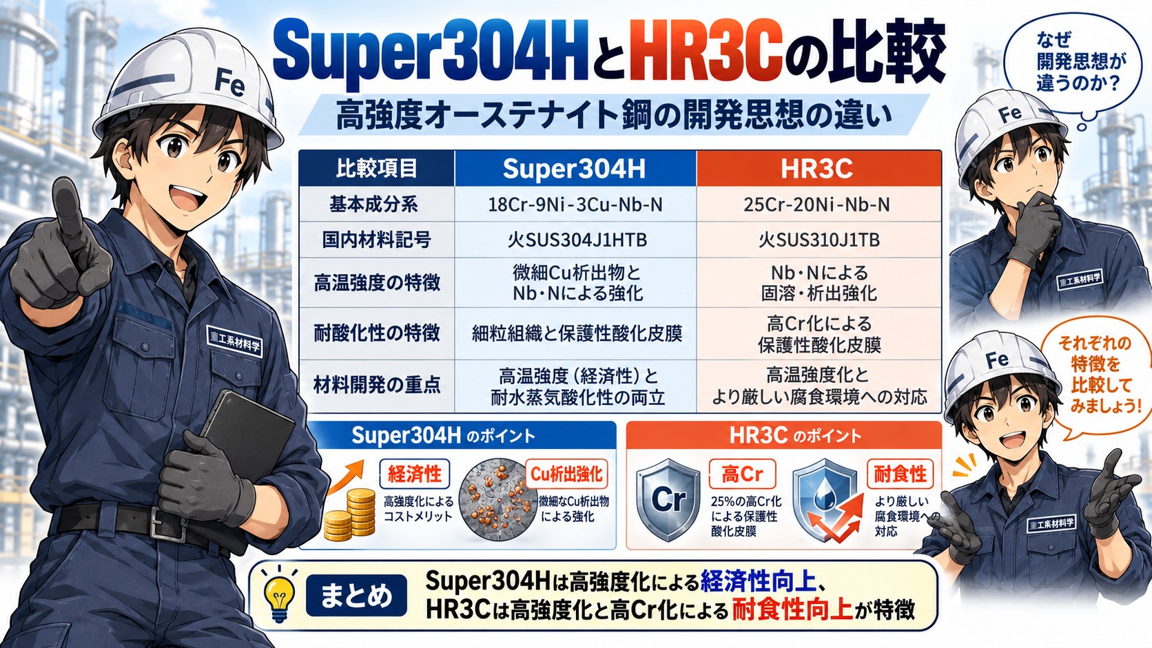 Super304HとHR3C