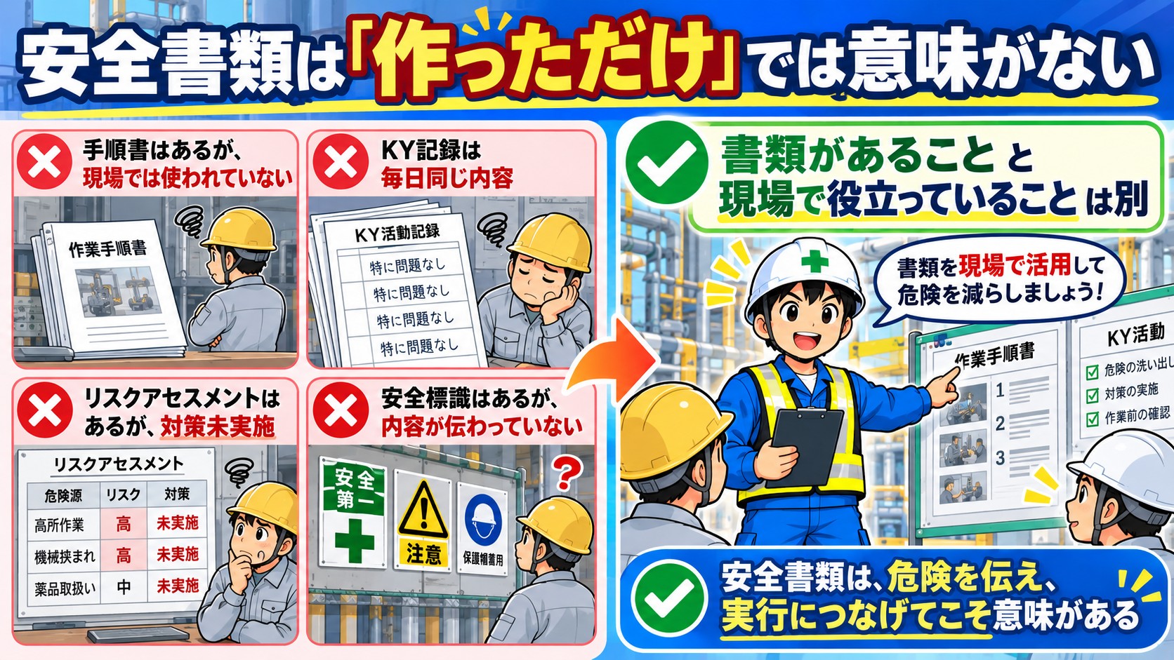 安全書類はつくっただけではダメ