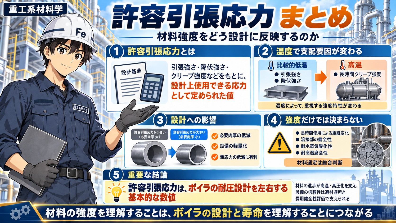 許容引張応力まとめ