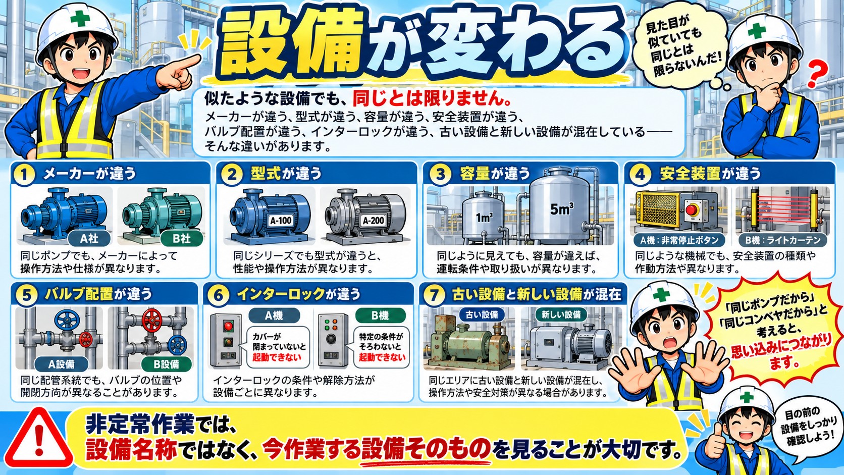 設備が変わる
