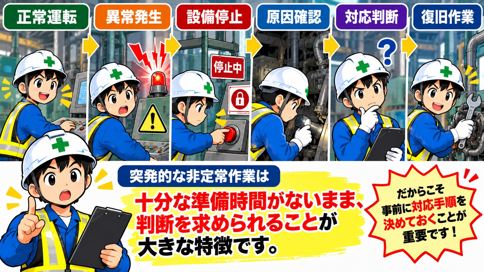 突発的な非定常作業