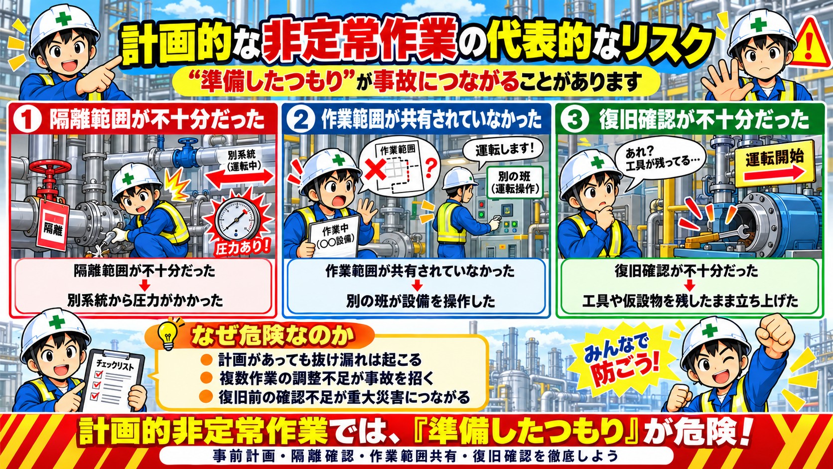 計画的な非定常作業
