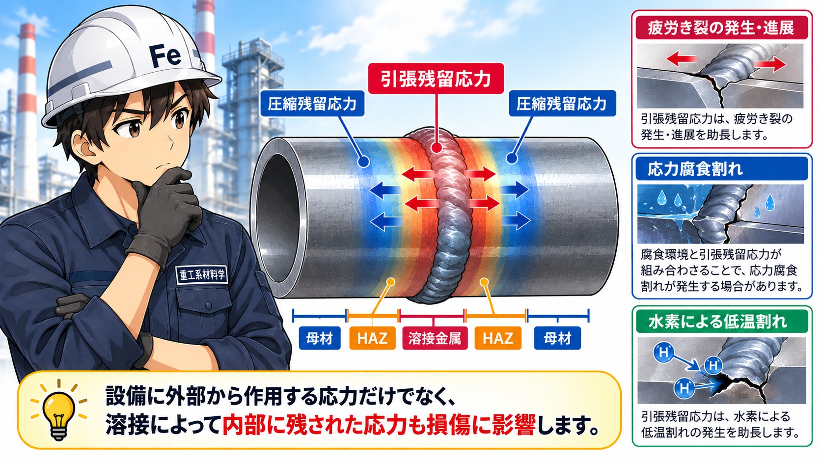 残留応力の影響