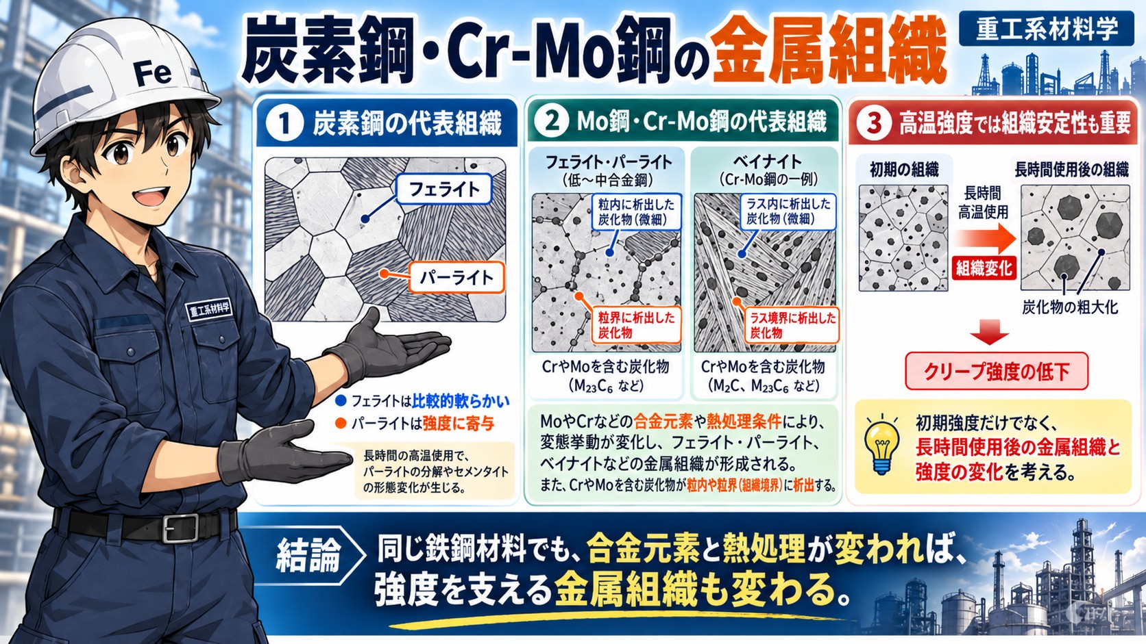 炭素鋼の組織