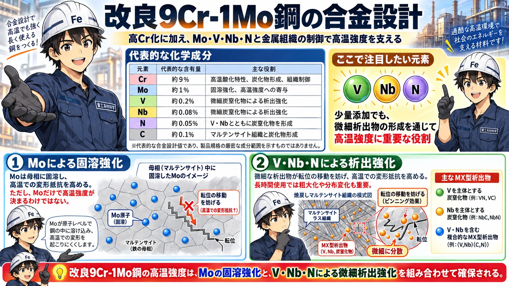 9Crの合金設計