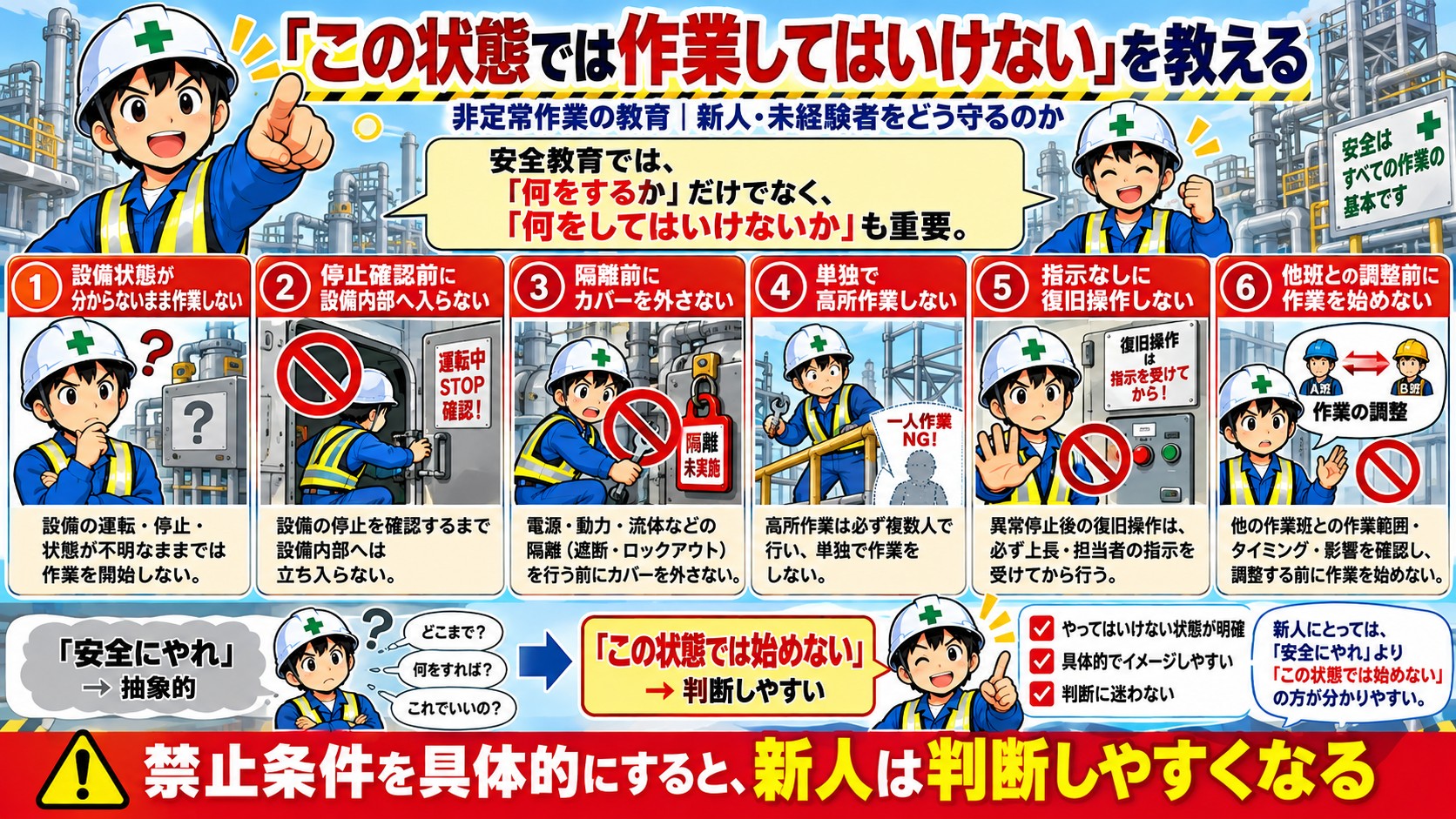 この状態では作業してはダメ