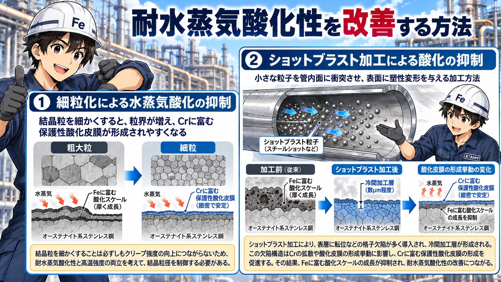 耐水蒸気酸化性を改善する方法