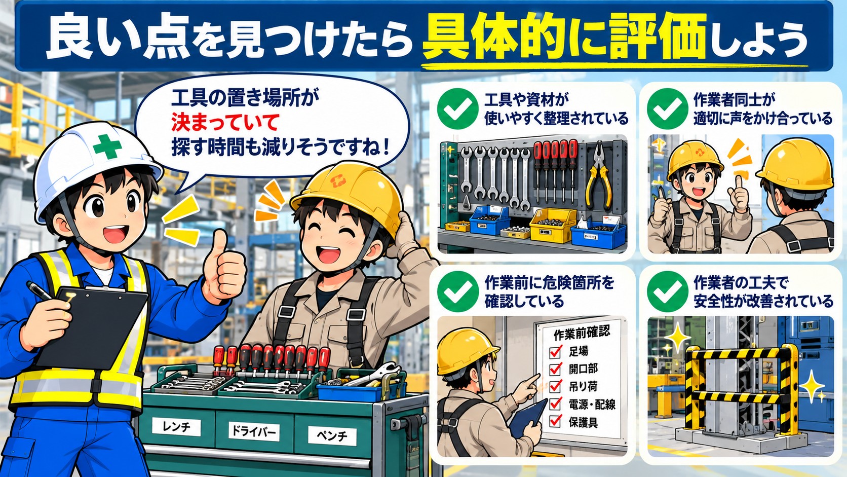 良い点を評価する